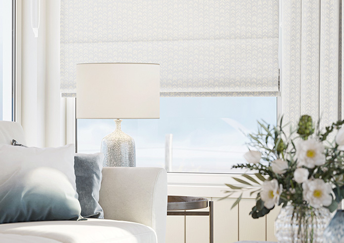 Rolling Hills Velvet, Cool Grey - Roman Blind - Image 5